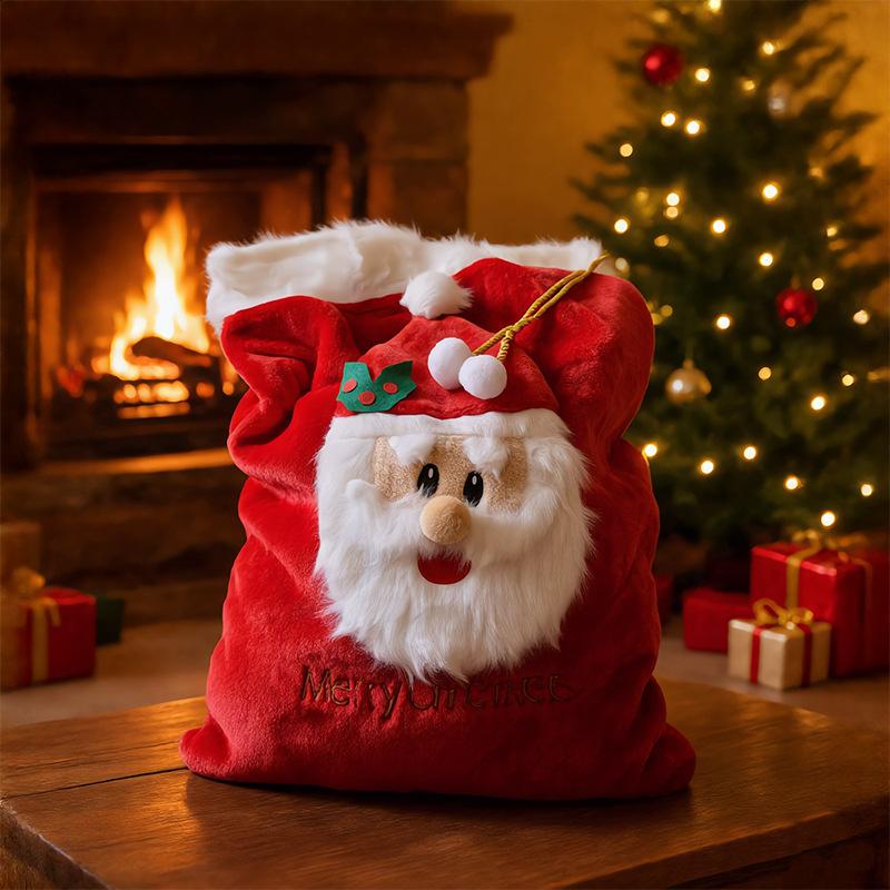 Christmas Santa gift bag, reindeer and snowman Christmas storage bag, children's clothing and accessories, clothing decorations