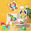 1PCS 3D Puzzle Wooden Animal Jigsaw Puzzle Early Education Color Sorting Learning Educational Toys For Toddlers Gift