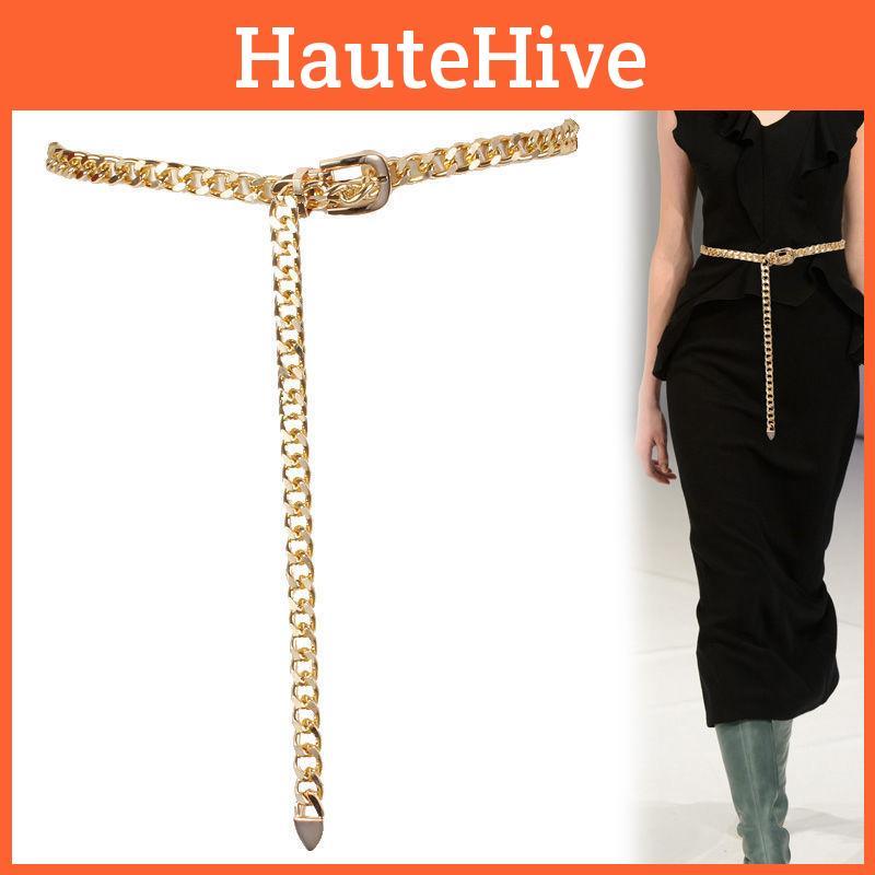 Trendy Gold Metal Waist Chain For Women Stylish Decorative Accessory For Skirts And Jeans
