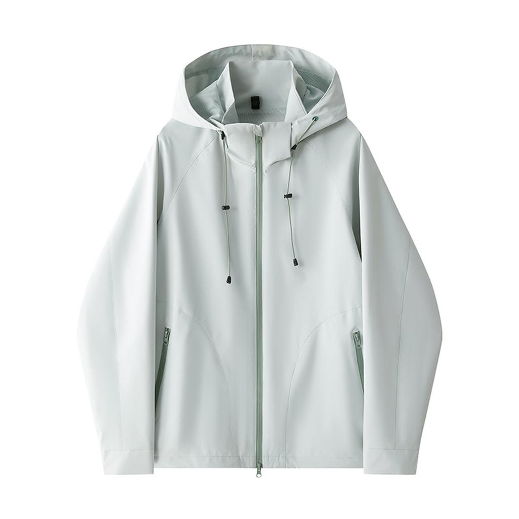 Men's Solid Color Hooded Workwear Jacket Casual Sports Mountaineering Outdoor Jacket