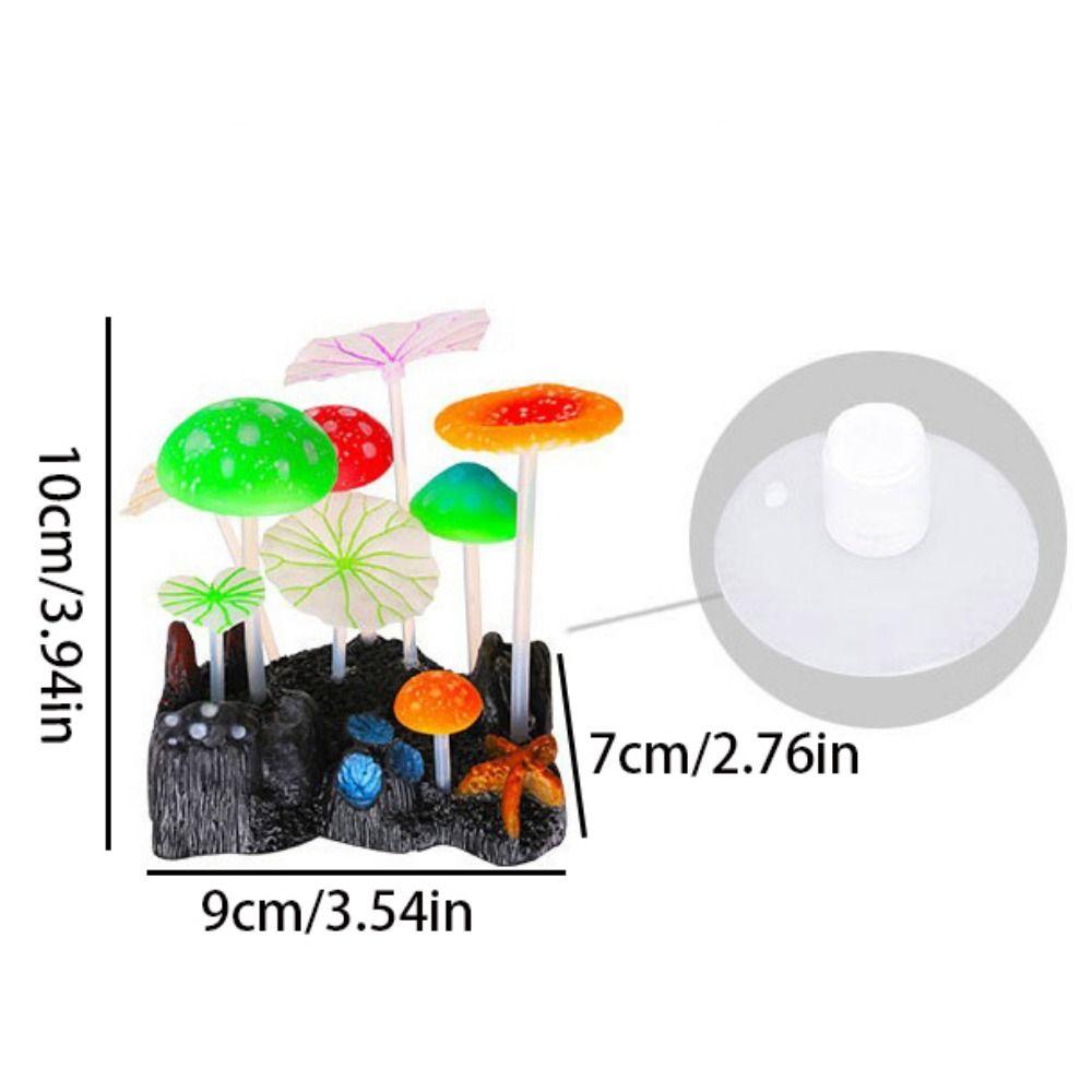 9pcs/set Aquarium Fluorescent Artificial Plants Simulation Aquatic Water Grass Fish Tank Landscaping Decoration