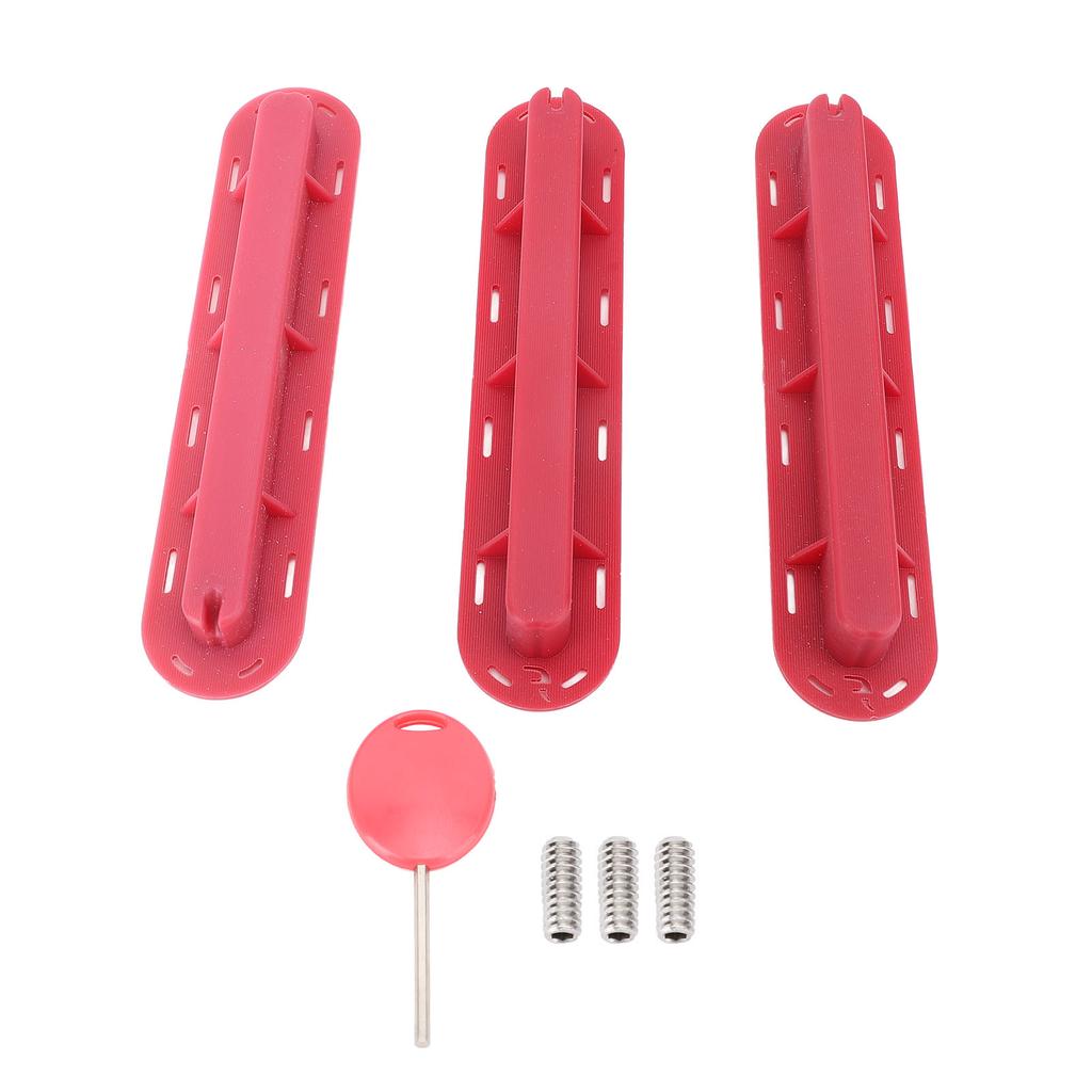 3PCS Finnenbox Set PVC Surfbrett Surf Finnen Stecker Set mit Schrauben Schlüssel für Paddle Board Finnenersatz