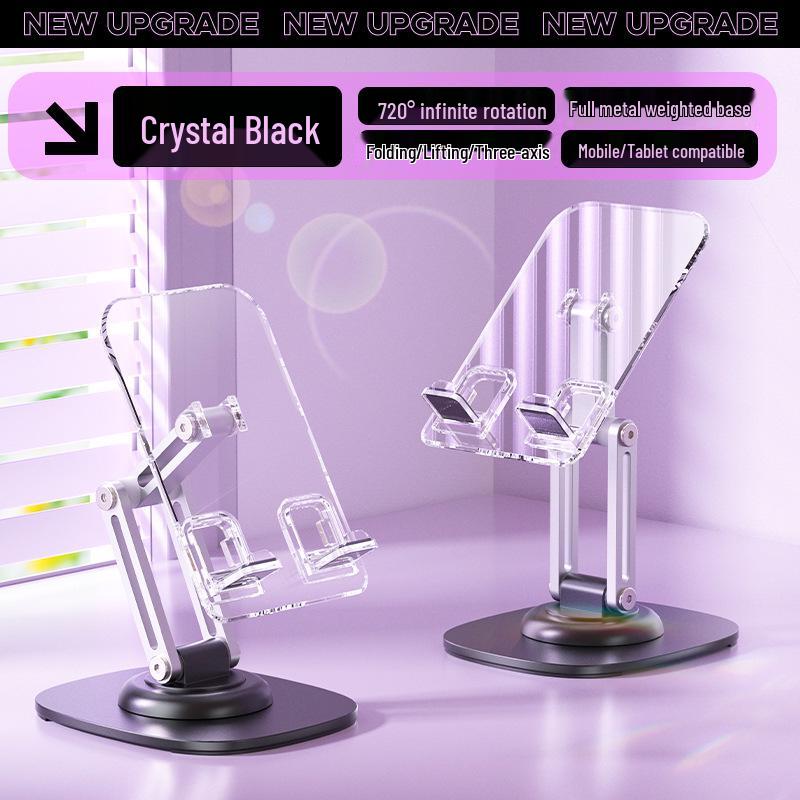 Top-Rated All-Metal 360° Rotating Foldable Phone Stand for Live Streaming