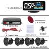 LCD Parking Sensor System Backlight Human Voice Alarm Display 4 Probes 12 Colors Backup Detector Parking Assistance Kit