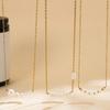 Elegant Gradient Freshwater Pearl Necklace: Fashionable 18K Gold-Plated Titanium Clavicle Chain, Long-Lasting and Versatile Design.