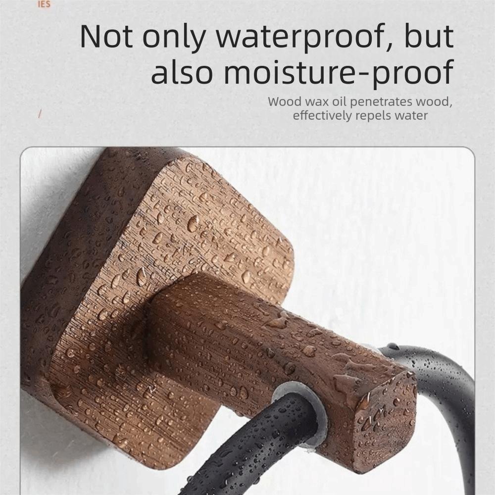 Walnut Wood Portable Towel Racks Round Design Wall Mounted Towel Holder  Home Applications