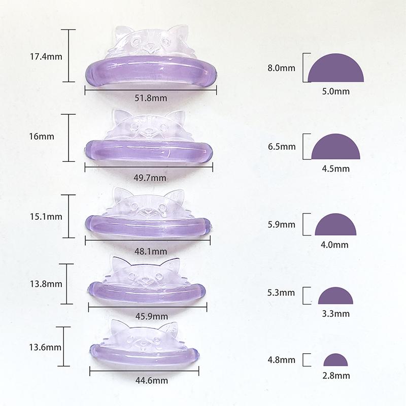 5 Paar C-Schwung Silikon Wimpernwellen-Pads Klebrige Wimpernstäbchen Lifting 3D Wimpernverlängerung Zubehör Wiederverwendbares Make-up-Werkzeug