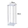 Acrylic Vase Wedding Centerpiece Clear Modern Decor Geometric Rectangle Flower Party