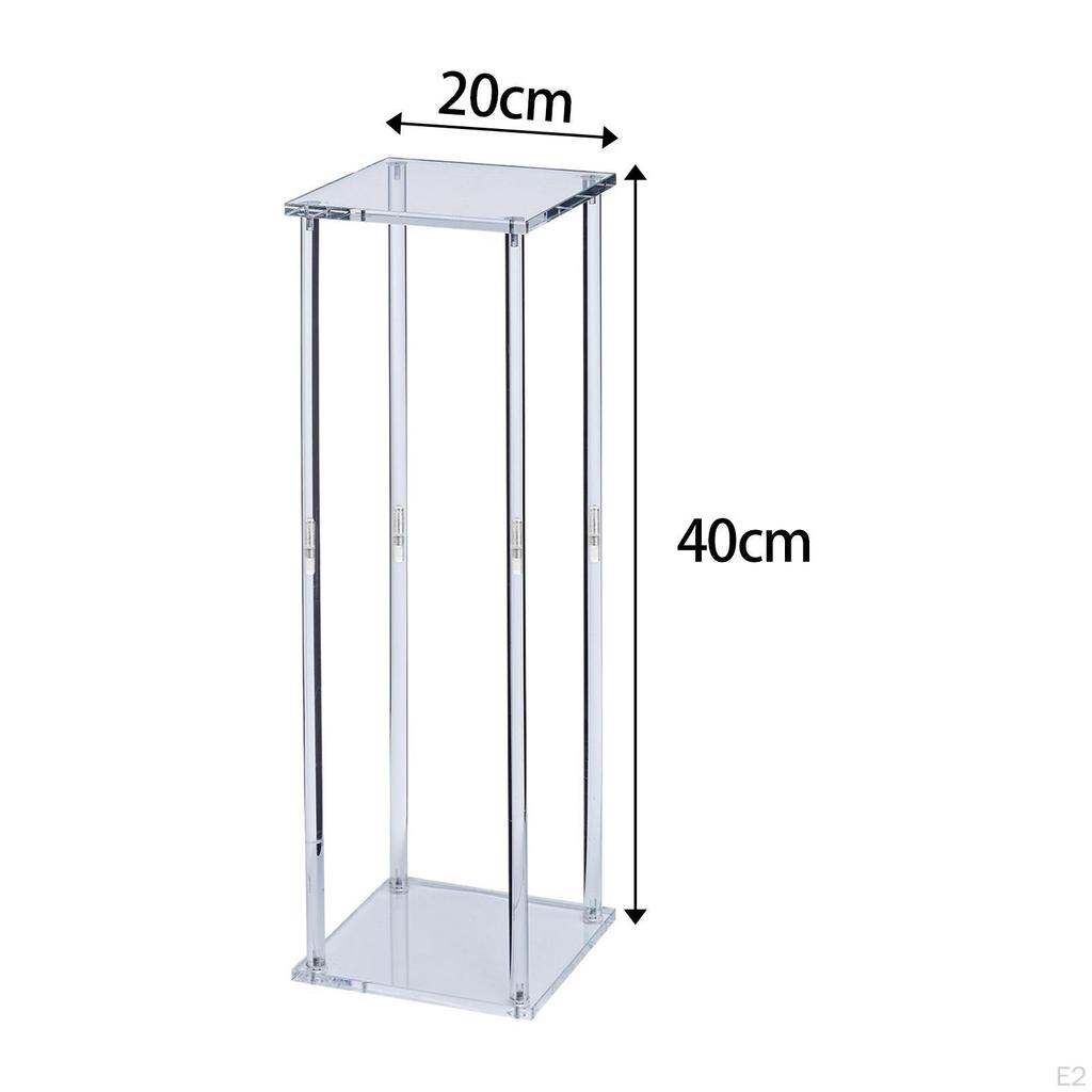 Acrylic Vase Wedding Centerpiece Clear Modern Decor Geometric Rectangle Flower Party