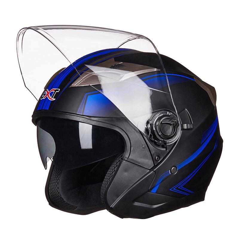 GXT708 Electric Scooter Helmet with Double Visor for Men & Women - All-Season Safety Half Helmet