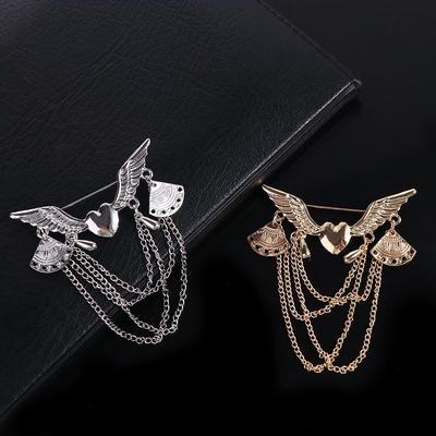 British Style Corsage Chain Lapel Pin Long Tassel Brooches Jewelry Fashion Accessories Brooch Pins