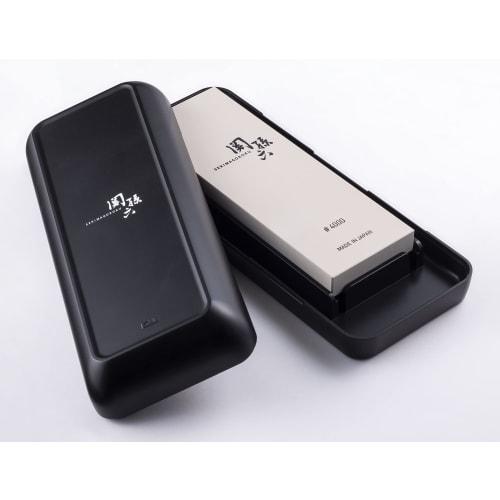 Kai Seki Magoroku Finishing Whetstone, Knife Sharpener, #4000, with Storage Case, Made in Japan, AP0332