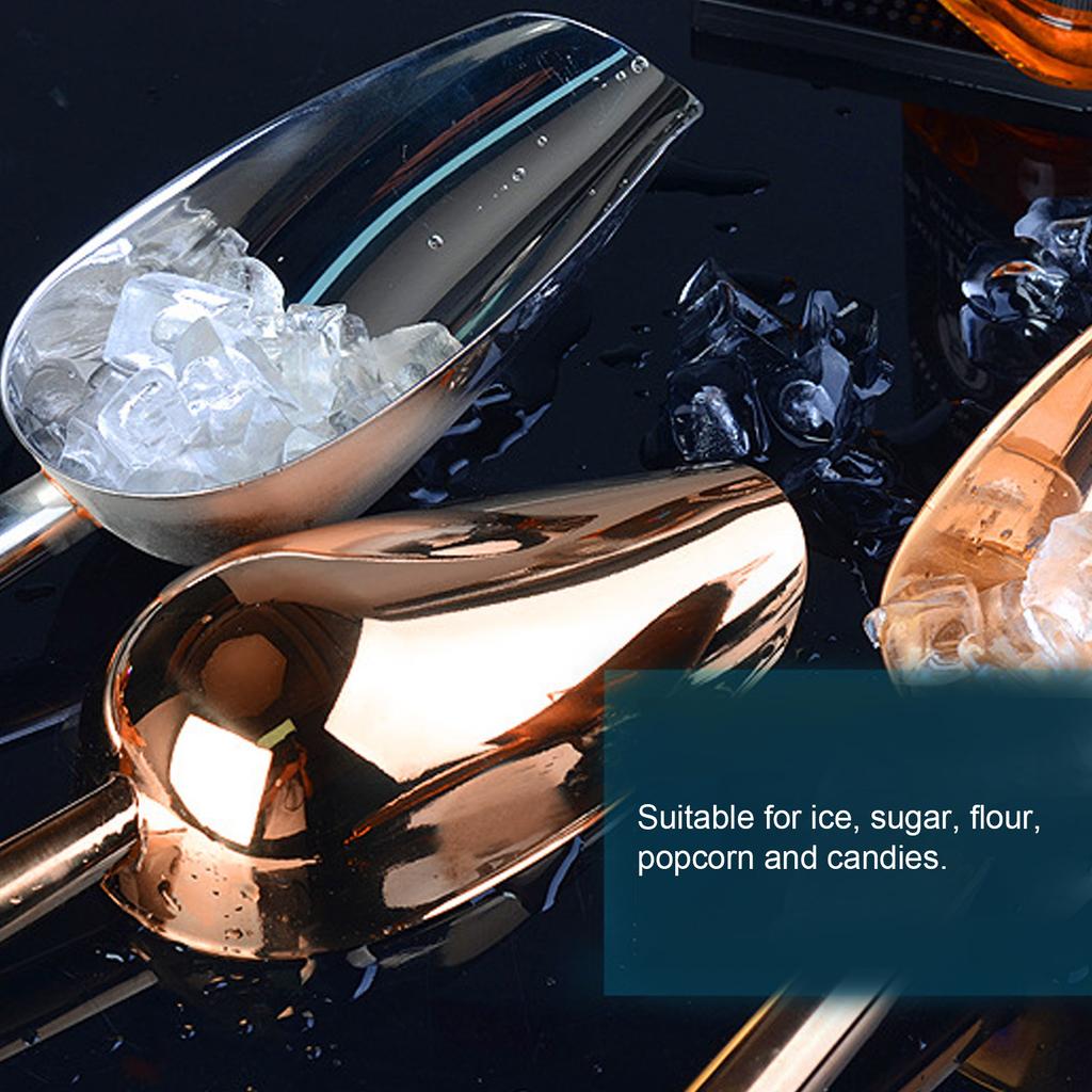 Ice Scoop Stainless Steel Ice Scraper Shovel Flour Scoop Kitchen Gadgets Accessories