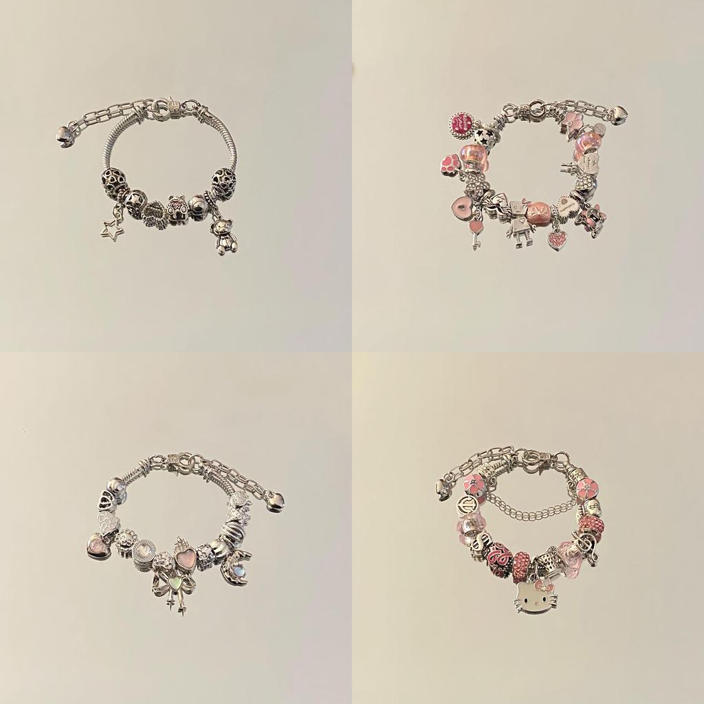 Fashion Butterfly Heart Moon Pendant Bracelet For Women Handmade Jewelry Gift