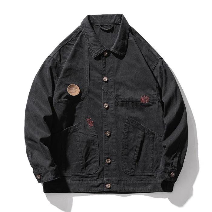 

Весна Новинка Мужской Топ Американский Ретро Куртка Тяжелой Работы Мужская Куртка из Чистого Хлопка 4XL