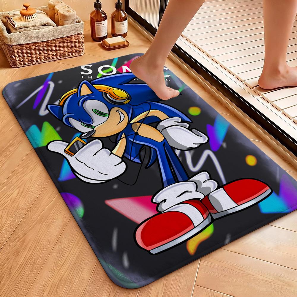 Sonic Hedgehog Carpet Non Slip Rug Plush Rug Small Rug Kitchen Floor Mat Outdoor Rug Non Shedding