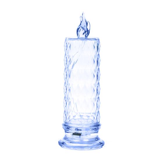 LED Candle Lights Romantic Rose Shadow Flameless Candles Lamp Elegant Crystal-like Pillar Candles