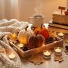 Multi Sizes Mini Pumpkin Ornament Velvet Halloween Artificial Decoration  Living Room Decor