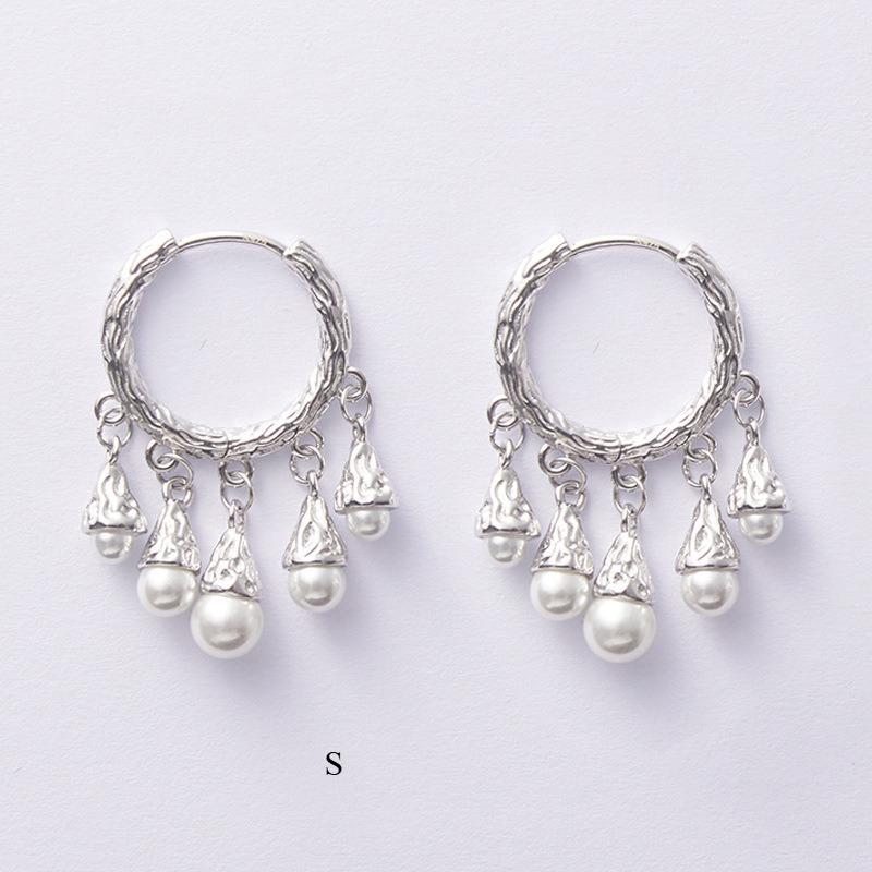 

Дизайн Жемчужная кисточка Модные и универсальные Женские Этнический стиль Вегетарианские Серьги-кольца Женская Застежка для ушей Легкие Роскошные Серьги