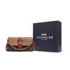 COACH Beat Coated Canvas With Leather Chain Bag, Portable Crossbody Bag, Shoulder Bag Women's Tan C0831-B4SI0