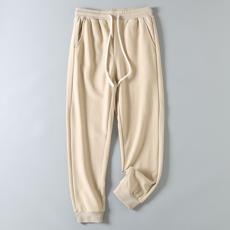 Original Foreign Trade Surplus Stock, New Spring and Autumn Style, Solid Color, Casual Loose Fit, Elastic Waist, Sports Jogger Pants for Men