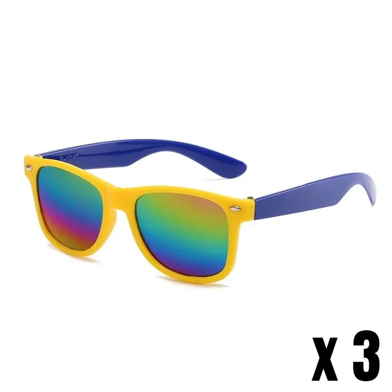 3Pcs/Pack Fashion Trend Children'S Sunglasses Uv Protection For Boys And Girls Outdoor Beach Shades Glasses Eye Protection