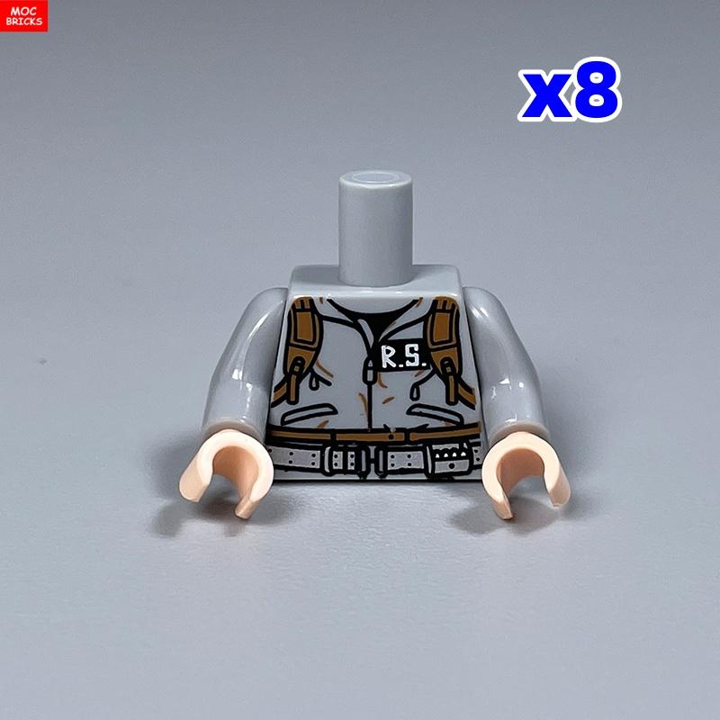 Ungiftig 8 Stück Moc Steine Torso Anzug 4cm Figur Teil Arme Hände Kochkleidung Bausteine Spielzeug Für Kinder Weihnachten Geschenke