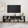 Vidaxl Szafka Pod Tv, Szara, Wysoki Połysk, 149X30X52 Cm