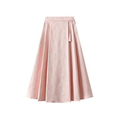 Frühling und sommer neue frauen kleidung Chinesischen stil jacquard pendel rock hohe taille medium und lange pferd kleid D6610