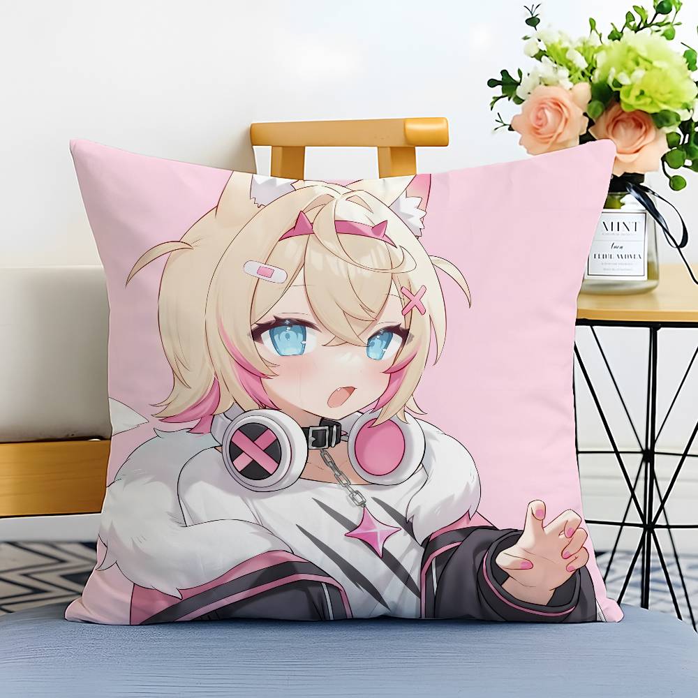 

Аниме Игра F-FUWAMOCOing Наволочка Антипылевая клещевая наволочка Невидимая молния шелковистый короткий плюш Чехол для диванной подушки 12x12Inch