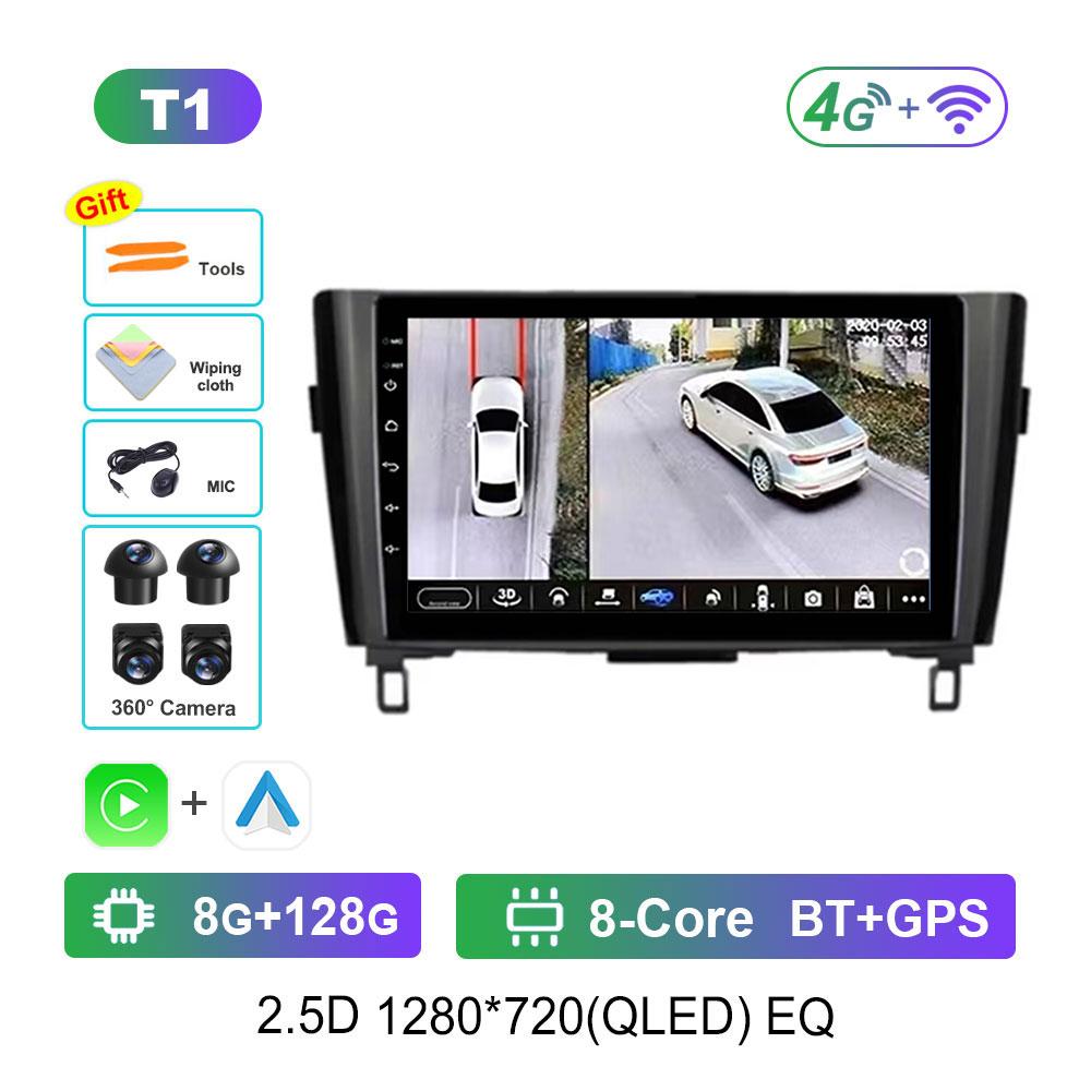 Player Multimedia Video Auto Stereo DSP Android 14 pentru Nissan Qashqai J11 X-Trail 3 T32 2014 - 2018 WiFi Navigație GPS Ecran HD