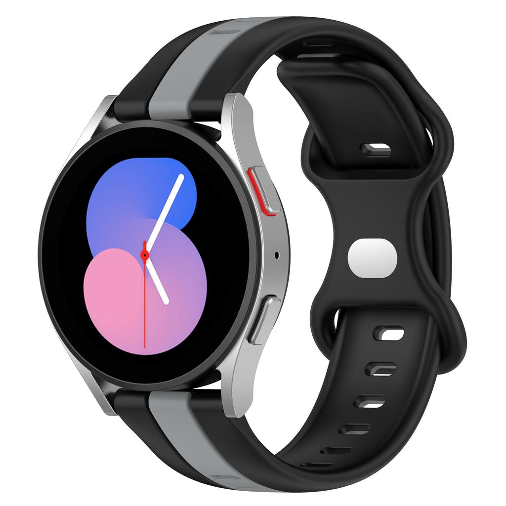 20mm 22mm Silicone Strap for Samsung Galaxy Watch 6/5/4/3/Gear S3/Huawei Watch GT 4 3 Pro Two-color Bracelet for Amazfit GTR/GTS