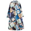 New Loose Large Size Oceanic Printing Mid-length Literary Retro Dresses