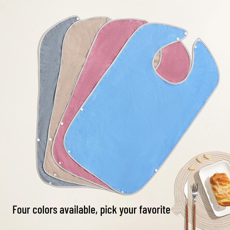 Waterproof, Oil-Proof Multi-Functional Bibs for Elderly - Protects Clothing During Meals