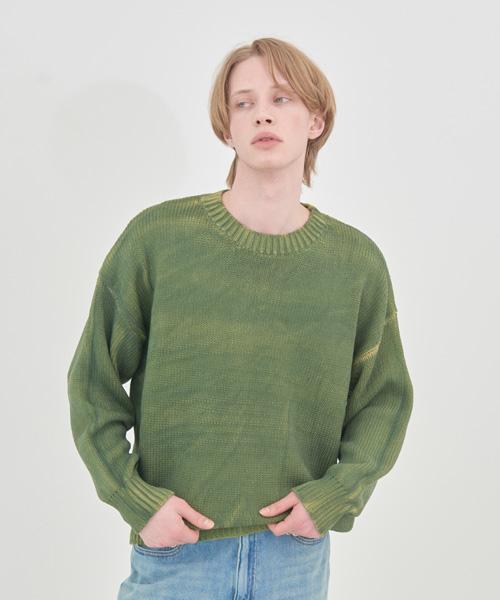 Graph Platform Garments Dyed Knit Green Green