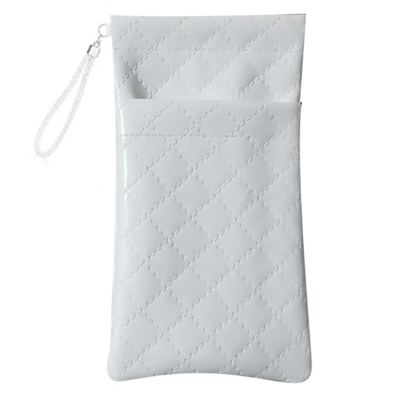 Double Compartment Eyeglass Organizers With Squeeze Top Closure And Strap For Women Multiple Color Option