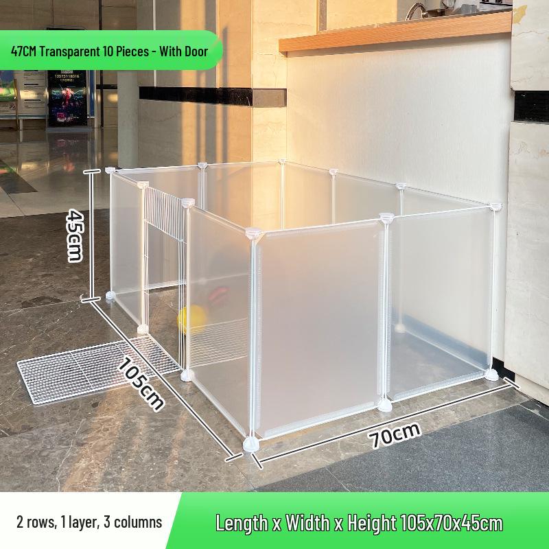Portable Pet Fence: DIY Indoor/Outdoor, Free-Combining Small Animal Yard Cage.