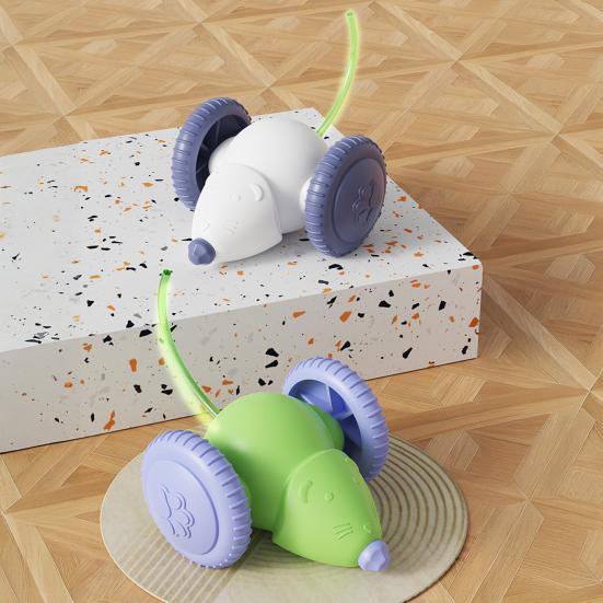 Electric Mouse Cat Toy Motion Activated Automatic Moving Mouse Interactive USB Rechargeable Mouse Toy for Cat Hunting Instinct Anxiety Relief