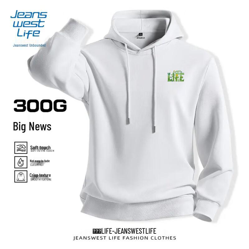 Jeanswest Life Men's Heavyweight Casual Hooded Sweatshirt