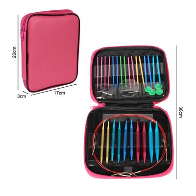 Circular Knitting Needles Set Sweater Needle For Crochet Yarn Knitting Accessories Kit 26Pcs Interchangeable Crochet Needles For Beginners Gift
