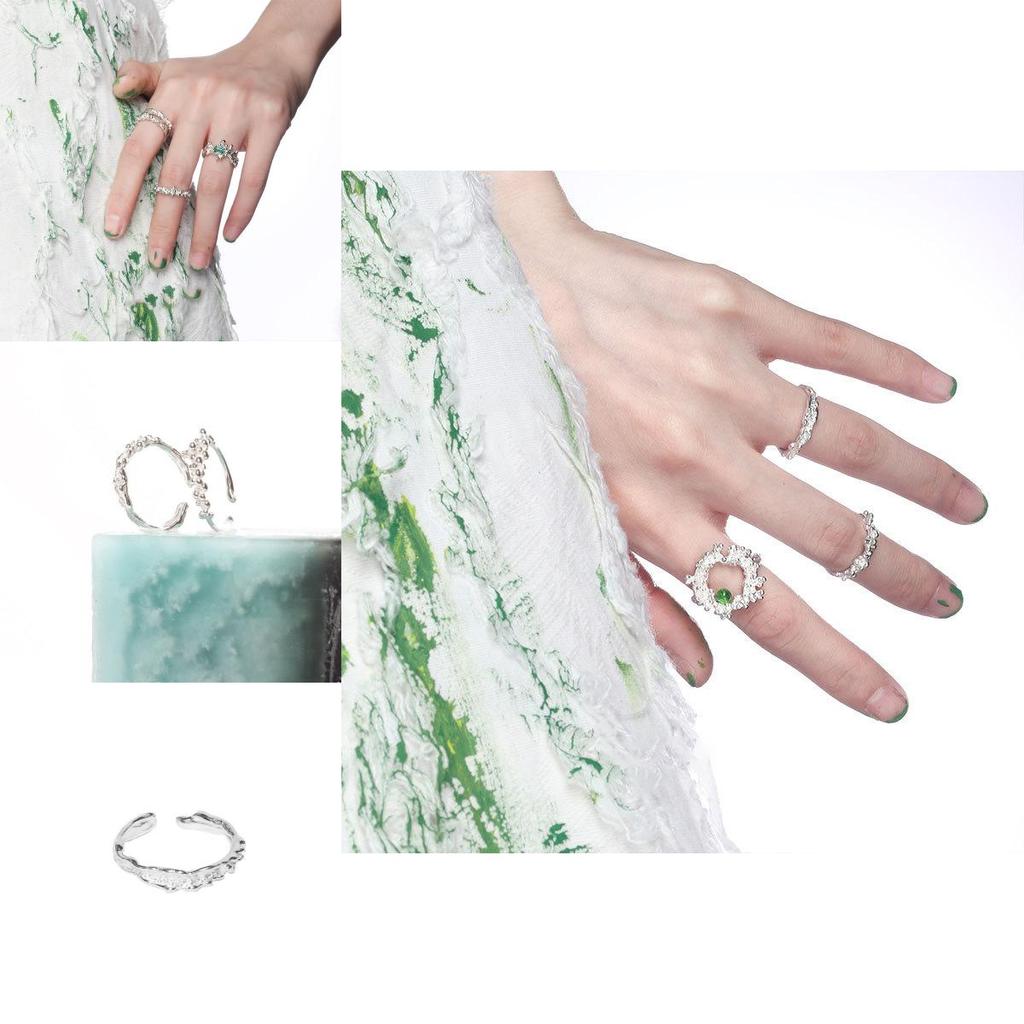 Highend 925 Silver Minimalist Ring With Unique Geometric Patterns For Modern Women