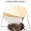 GoodsLand Folding Coffee Dripper (2-4 Cups) - Fire Pit Shape, Portable, Compact, Stainless Steel, Folding Filter Holder, Stylish Design for Outdoor Ca