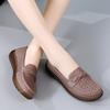 Summer Leather Hollow Women's Shoes, Non-slip Soft-soled Women's Pea Shoes, Four Seasons Lazy Shoes, Leather Shoes, Women's PU