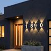 Minimalist Styling Nordic Modern LED Wall Light Simple Geometric Structure Waterproof House Number Plaque Lamp