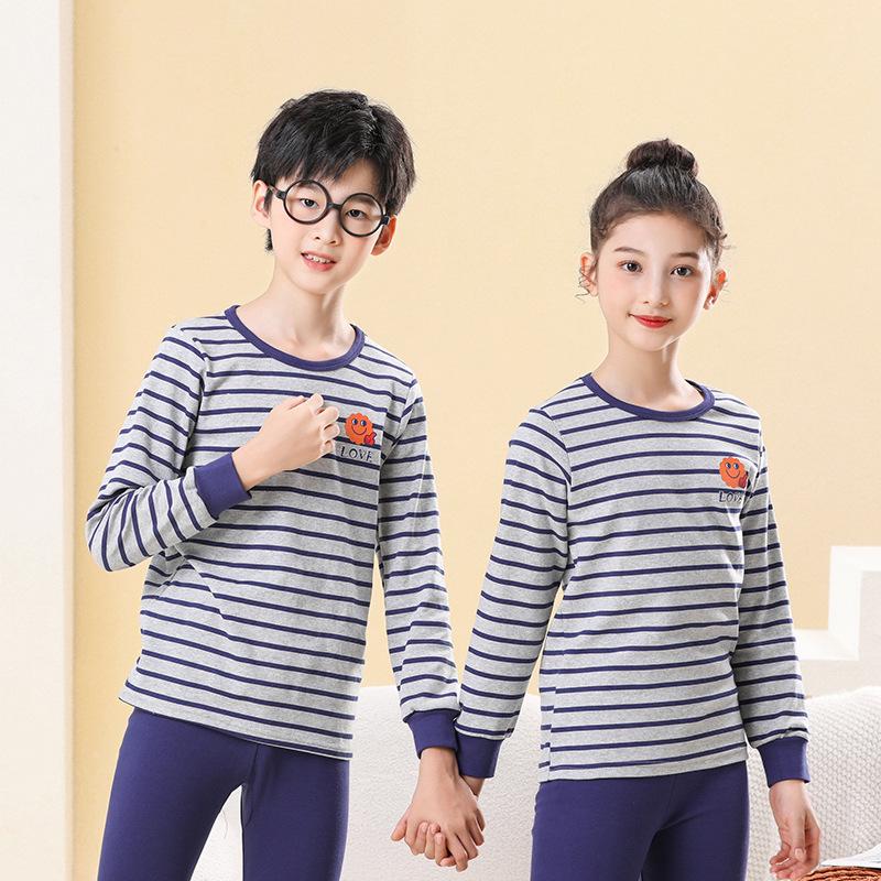 Children's Cotton Underwear & Pajama Set: Warm Wool Sweater, Bottoms for Boys & Girls, Autumn/Winter Comfort