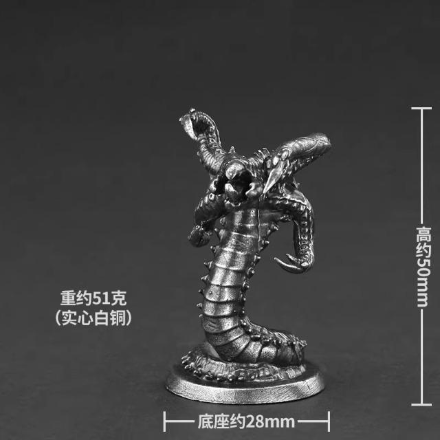 Alloy Metal Monster Soldier Miniature Paintable Tabletop Game Piece Car Interior Decor Collectible Gift for Men