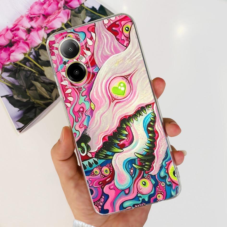 For OPPO Realme C67 4G Case Cute Cartoon Clear Soft Silicone Back Cover For Realme C67 4G RMX3890 C 67 RealmeC67 Shockproof Case