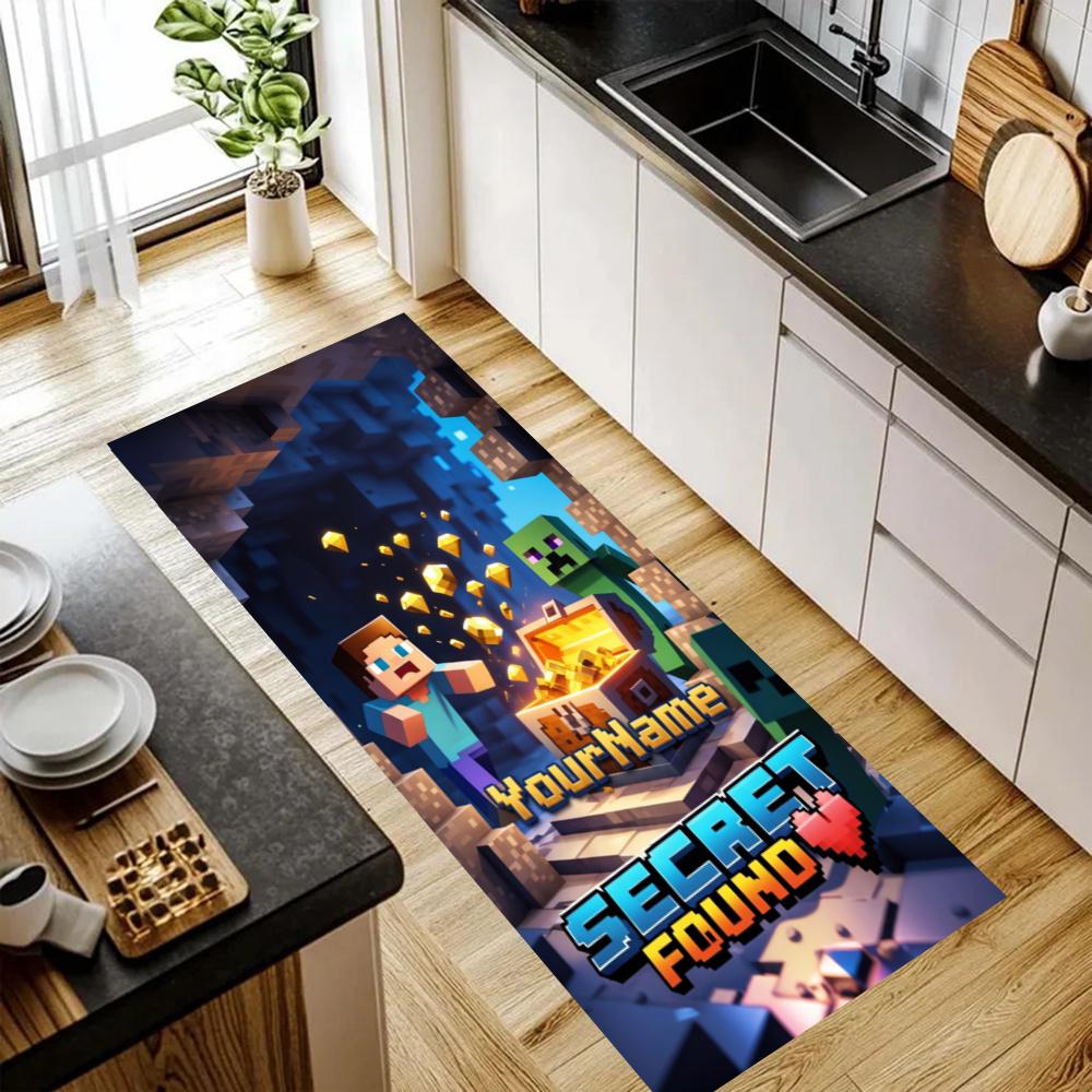 Minecraft Customize Your Name Kitchen Rug Runner Rug Laundry Mat Hallway Entryway The Best Gift Choice