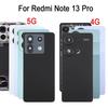 Teile OEM Akku-Rückseite Für Xiaomi Redmi Note 13 Pro 4G / 5G, Telefon-Rückseite mit Kamera-Objektivabdeckung Reparatur Ersatz