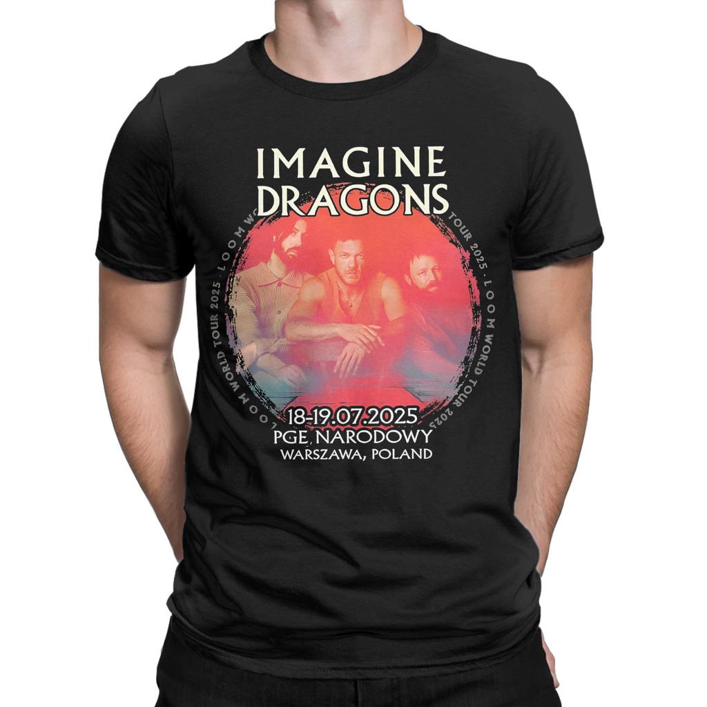 Imagine Dragons 2025 Tour Merch Unisex T Shirts 100% Cotton Tee Printed  Tops T-shirt